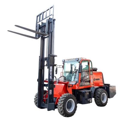 China food & Beverage factory china manufacturer 4x4 3ton 3.5ton road lifting diesel forklift transportation for sale