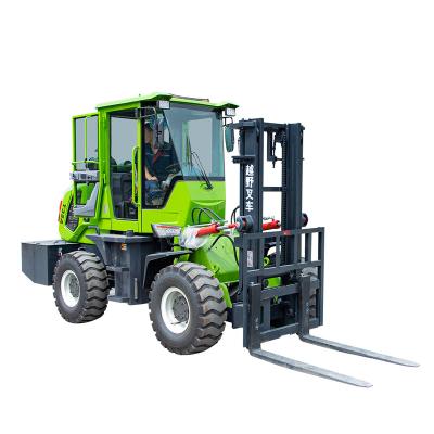 China food & Beverage Factory China 4x4 Articulated Rough Terrain Forklift For Sale 3.5tonHWC-30B for sale