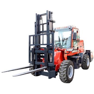 China food & Beverage factory 4x4 high quality 4wd off road diesel all rough terrain forklift cheap price for sale