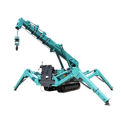 China TRUCK CRANE Diesel engine power spider crane 3 ton double lifting machine with Changchai engine for sale