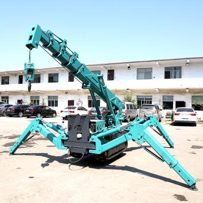 China TRUCK CRANE 2022 Hot Selling Small Size 3 Ton 10meter Spider Crawler Crane Mobile Lifting for sale