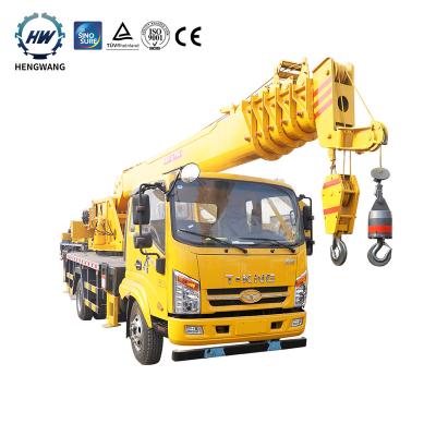 China hot selling compact crane 10t truck crane truck double cabin crane truck from china famous brand for sale