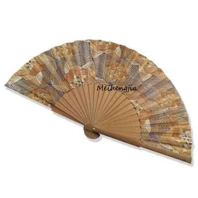 China China Bamboo Crafts For Home Decoration High Quality Wooden Hand Folding Bamboo Fan For Promotional Gifts for sale