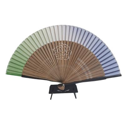 China 2023 Progressive Folding Portable Chinese Style Chinese Style Fan Bamboo Fan Hanfu Home Decoration for sale