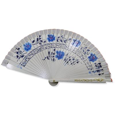 China China Fold Spanish Fold Custom Printed Large Hand Folding Bamboo Fan For Promotional Gifts for sale