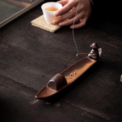 China Hot Sale Chinese Popular Chinese Fragrance Heater Ceramic Censer Fishing Incense Holder for sale