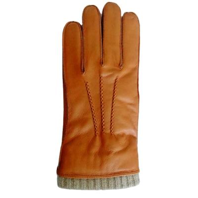 China High Quality Deerskin Warm Soft Leather Classic Gloves Mens Fashion Deer Winter Fit Leather Motorcycle for sale