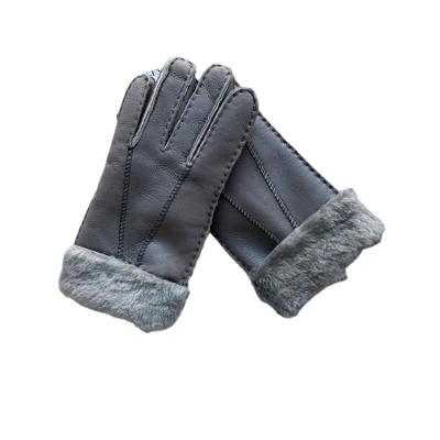 China Wholesale Custom Soft Logo Warming Fashion Sheepskin Leather Women Gloves For Winter for sale