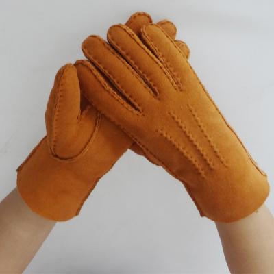 China Custom Wholesale Fashion Winter Sheepskin Gloves Warm Double Face Eco-friendly Gloves Winter Gloves for sale