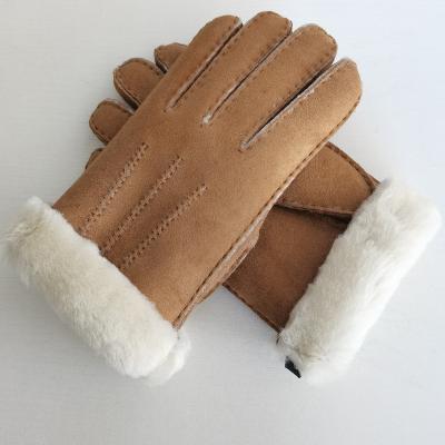 China 2021 New Factory Direct Sales Fashion Winter Classic Warm Fur Soft Comfortable Sheepskin Spanish Merino Gloves for sale