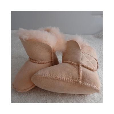 China Baby Soft Inner Sheepskin Fleece Genuine Leather Leather Shoes For Winter for sale