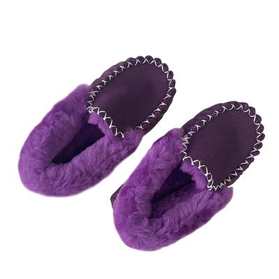 China Winter Loafers Loafers Warm Flat Genuine Sheepskin Thermal Merino Fur Leather Shoes Shoes With Fur Inside For Women for sale