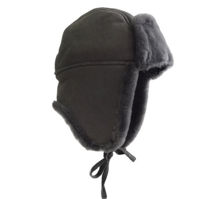 China JOINT Tech Australia Lamb Fur Trapper Shearling Shearling Hat Sophisticated Winter Men for sale