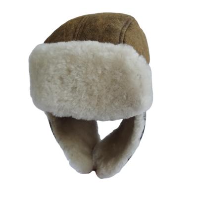 China New Design COMMON Wholesale Winter Sheepskin Trapper Hat for sale