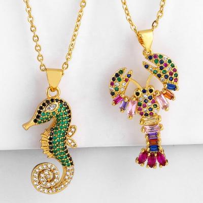 China Bohemia Moyamiya Jewelry Vendors Fashion Jewelry Micro Pave Rainbow Zirconia Gold Plated Necklace Lip Necklace Joyas Collares for sale