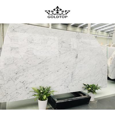 China Kitchen And Bathroom Decor Design Floor Tile 600*1200mm Modern White Marble Slab Crystal Natural Stone Italy Bianco Carrara For Bedroom for sale