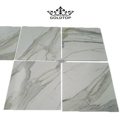 China Modern Calacatta Gold Cut to Size Natural Marble Tiles for Project, Marble Tiles for sale