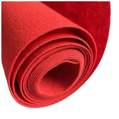 China Washable Custom Wholesale Old Event Red Carpet Polyester Needle Punch Roll Used Carpet for sale