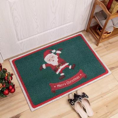 China DONGWO URATOT Merry Christmas Non-Skid Mats Non-Skid Christmas Buffalo Plaid Door Covers Non-Skid Floor Mats Indoor Outdoor Christmas Holiday Home for sale