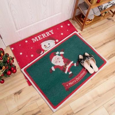 China Home Door Mats Custom Doormat Snowman Tree Floor Door Cover DONGWO Merry Christmas Mat Christmas Non-slip Decorative Home Door Mat for sale