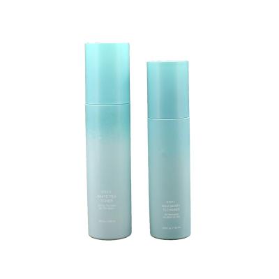 China Cosmetic Customized Cosmetic Lotion And Toner Spray Bottles 80ml 100ml 120ml 150ml With PS Above Cap For Beauty Care for sale