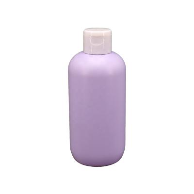 China Boston Round HDPE Bottle 250ml/8oz Recyclable Plastic Bottle Cylinder Lotion Bottle For Cosmetic And Shampoo for sale