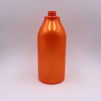 China Large Personal Care Shampoo Boston Bottle Round 2000ml PET Plastic Bottle With 32mm Lotion Pump, 2L Personal Care Pack for sale