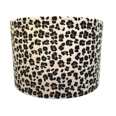 China Contemporary Design E27 Luxury Animal Pendant Lamp Shade Leopard Velvet Light Fit Lamp Covers Home Decoration for sale