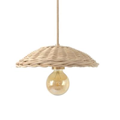 China Simple Desgin Like Rustic Design Rattan Pendant Light Boho Lighting For Decorating Ceiling Electric Lampshade for sale