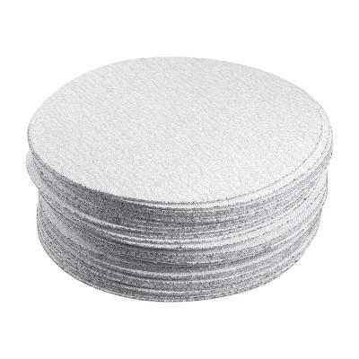 China Free Sample 150mm Aluminum Oxide Polishing Factory Supplied Sandpaper Making Abrasive Round Sanding Disc for sale