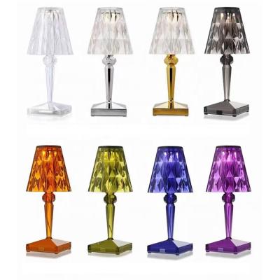 China Dropshipping modern mini table lamp touch switch portable crystal lamp rechargeable cordless crystal battery led crystal led for sale