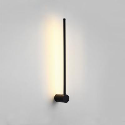 China Modern Running Drop Shipping 2021 Simple Minimalist Modern Minimalist Black Paint Aluminum Creative Led Wall Lamp for sale