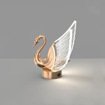 China Factory wholesale price swan shape table lamp home decoration hotel lobby modern high quality led desk lamp for sale