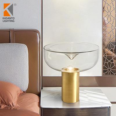 China Modern Kasanto Art Design Table Lamp Glass Table Lamps For Hotel Home Decor for sale