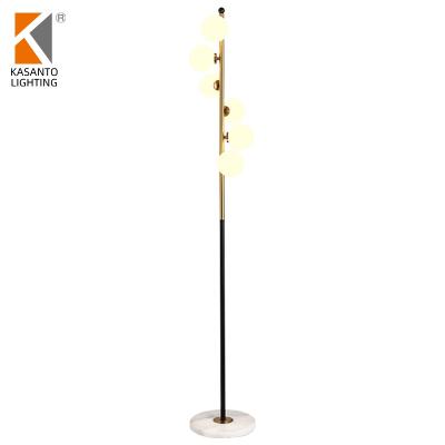 China Modern Chinese Wholesale Designer Vintage Marble Glass Ball Floor Lamps For Living Room Bedroom Decoration Floor Lamp for sale