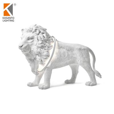 China Modern Hot Resin Animal Lion Vintage Main Sale Ring Led Corner Floor Lamp For Hotel Store Living Room Office Decoration From Zhongshan for sale