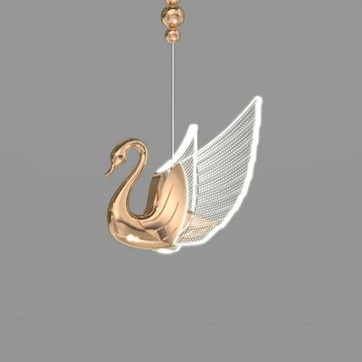 China Swan Modern Indoor Decorative Pendant Light Chandelier Gold LED Nordic Pendant Light Modern Pendant Lamp for sale