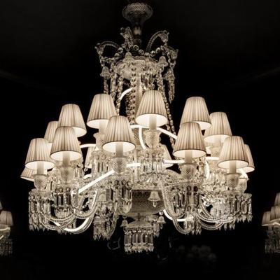 China Rectangular Luxury Luxury Baccarat For 24 Glasses Light Pendent Lights Crystal Baccarat Chandelier Chandeliers for sale