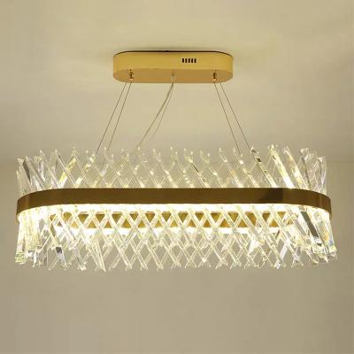 China Luxury modern crystal pendant light living room chandelier k9 light luxury modern post chandelier crystal for sale