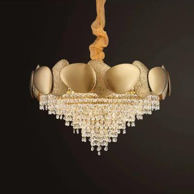 China Large Modern Luxury Nice American Style Ceiling Chandelier Lights K9 Crystals Pendant Lighting for sale