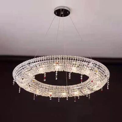 China Chandeliers manooi artikoi lamp artica lamba modern round chandelier drop modern luxury Italian project residential hanging crystal for sale