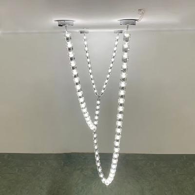 China Luxury Custom Villa Staircase Hotel Lobby Pendant Lamp KASINTO LED Project Chain Chandelier for sale