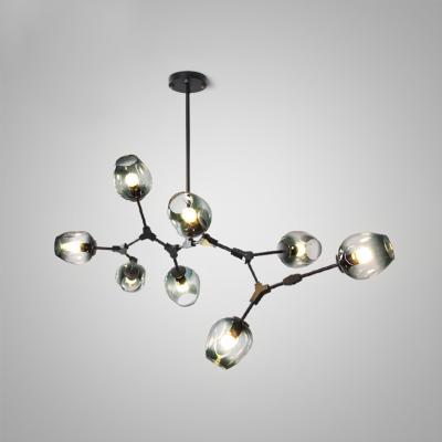 China Nordic Modern Art Lobby Metal Glass Lampshade Tree Branch Chandelier Tree Branch Lights Modern Pendant Chandelier Pendant Light for sale