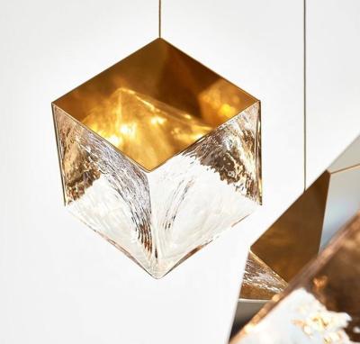 China Simple modern pyrite bomma led pendant restaurant led light modern cube lamp Nordic stair chandelier for sale