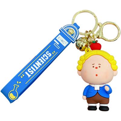 China Custom Car Design Resin Key Chain Chubby Bag Pendant Decor BaiMao 3D Personality Scientist Key Chain for sale