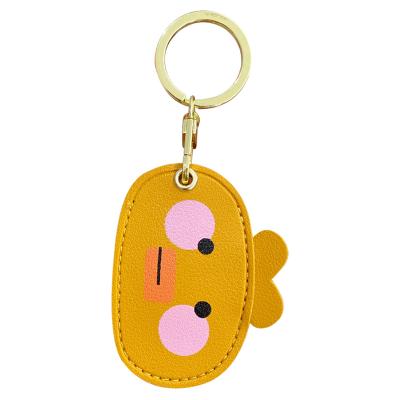 China Baimao Design Leather Keychain Keyring Car Key Chain Bag Keyring Card Holder Custom LOGO Decor Key Chain Animal Pendant for sale