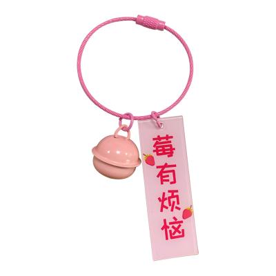 China Decoration Gift BaiMao Wire Rope Letter Dish Keychain Bracelet Bangle Keychain PVC Pendant Metal Key Chain for sale