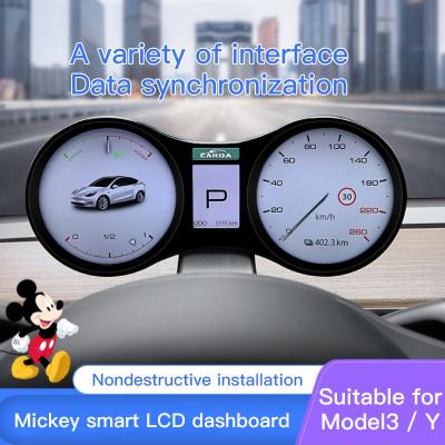 Cina Cruscotto multifunzionale TFT LCD a 12,3 pollici HUD With Compass Speedup Test di Tesla Digital in vendita