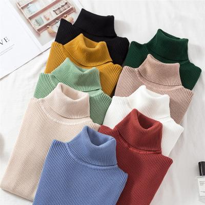 China 2021 QUICK-DRY women's high-collar indoor wear bottoming pure color thin warm long-sleeved shirt autumn and winter new knitted for sale