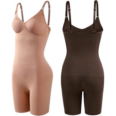 China Antibacterial high quality nylon diet and V neckline body waist lifting one piece shapewear for sale